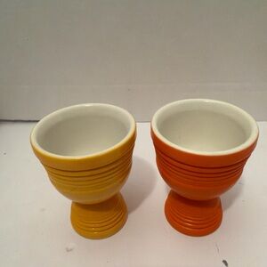 Fiestaware Yellow and Orange Egg Cups Set